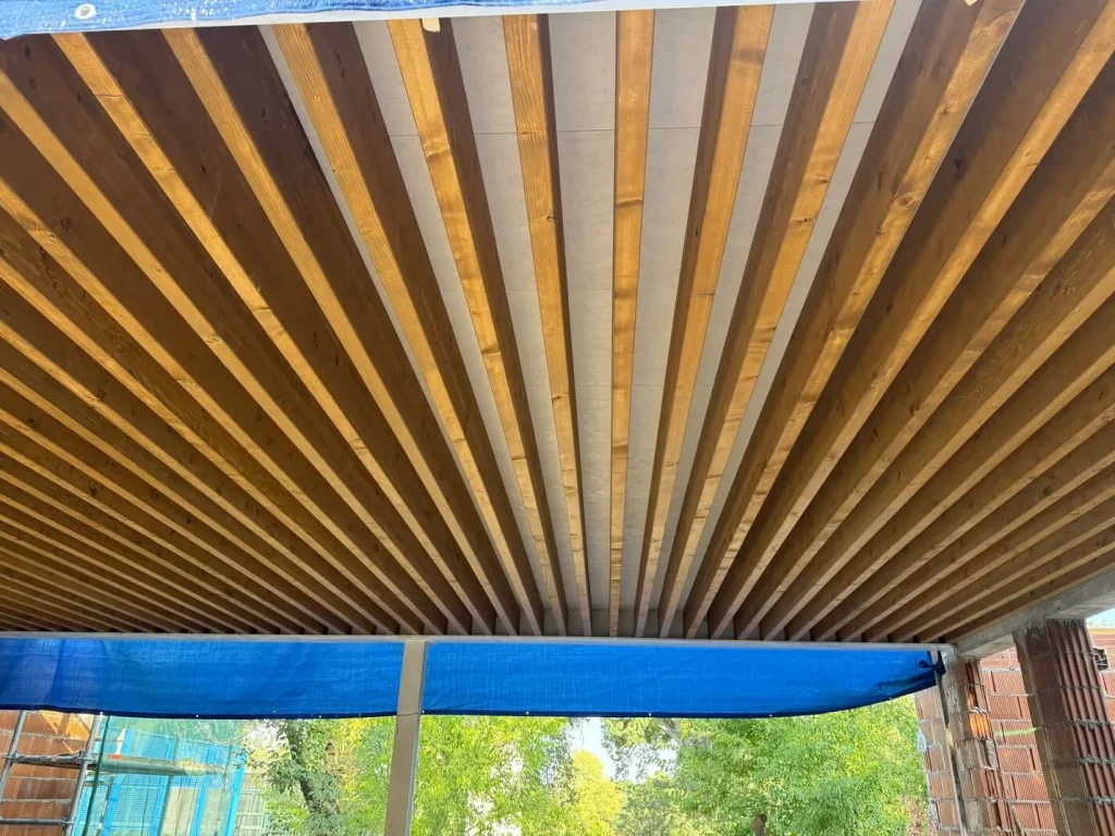 estructura cubierta de madera
