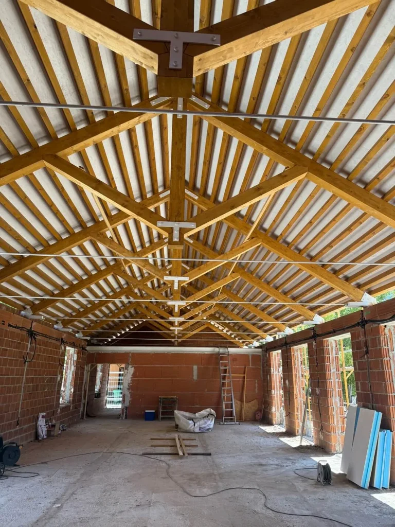 proceso cubierta de madera